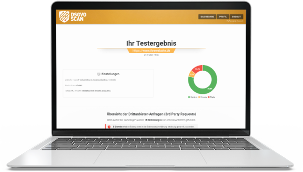 DSGVO Scan Ergebnis